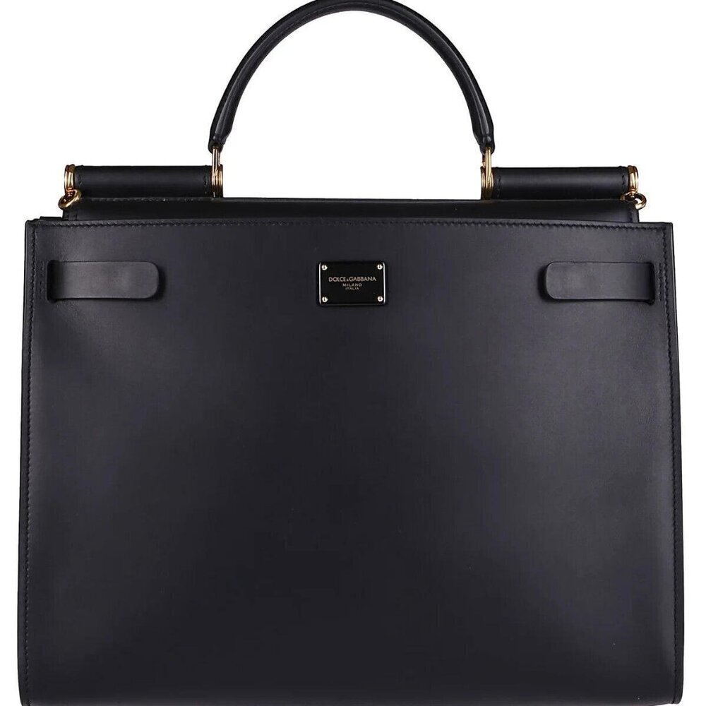 DOLCE & GABBANA SICILY 62 BLACK TOTE BAG - Picture 2 of 12